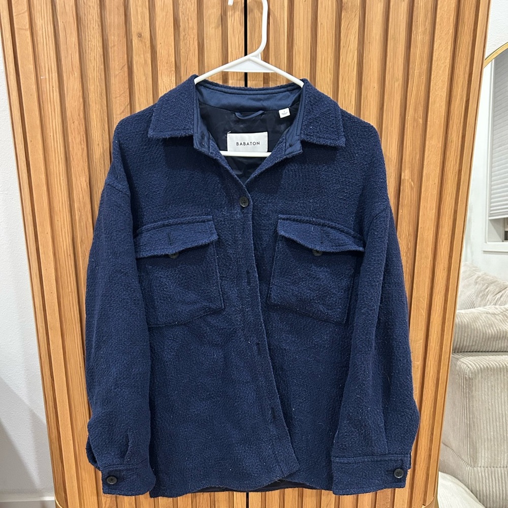 Babaton Deep Blue Textured Jacket